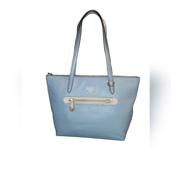 COACH Taylor Pebble Leather Tote - Picture 1 of 16